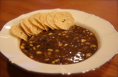 Black Bean Soup with Corn